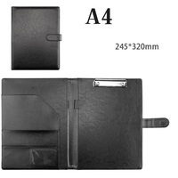 Portafolio Profesional de Cuero PU de Alta Calidad, Carpeta de Archivos, Carpeta de Documentos A4 con Tarjetero