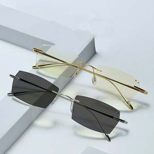 Gafas de Lectura con Logotipo Personalizado 2025, Gafas de Moda para Hombre y Mujer, Fotocromáticas que Cambian de Color, Anti Luz Azul, Montura Metálica sin Aro - Product Image 1