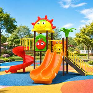 Équipement de jeux d'extérieur OEM : Toboggan et balançoire pour enfants en LLDPE et acier, idéal pour écoles, écoles maternelles, collectivités et garderies - Vente en gros - Product Image 1
