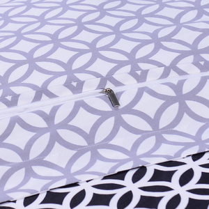 Linge <span class=keywords><strong>de</strong></span> lit moderne Offre Spéciale noir et blanc motif géométrique 4 pièces drap plat confortable ensemble <span class=keywords><strong>de</strong></span> <span class=keywords><strong>literie</strong></span> classique - Product Image 4