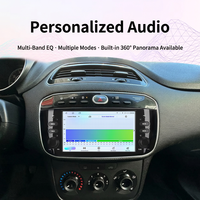 Pemutar DVD Mobil Android 6.2 Inci Sistem Navigasi CarPlay Nirkabel untuk Fiat Punto 2010-2016 Stereo Dashboard Panorama 360