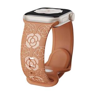 Banda de grabado de Camelia con estampado de flores brillantes para arcoíris <span class=keywords><strong>Apple</strong></span> <span class=keywords><strong>Watch</strong></span> Bands <span class=keywords><strong>Series</strong></span> Se <span class=keywords><strong>7</strong></span> 6 5 4 41mm 49mm - Product Image 6