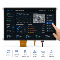 Modul Layar LCD IPS TFT Sentuh Kapasitif 15.6 inci 1920x1080 LVDS G+G Multi-Touch AG+AR 900Nits -30C~+85C Tertanam