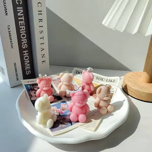 <span class=keywords><strong>Moule</strong></span> en <span class=keywords><strong>silicone</strong></span> en gros pour bougies d'aromathérapie en forme d'ours 3D mignon assis, <span class=keywords><strong>moule</strong></span> DIY fait main pour bougies, plâtre et savon en forme d'ours de dessin animé - Product Image 5