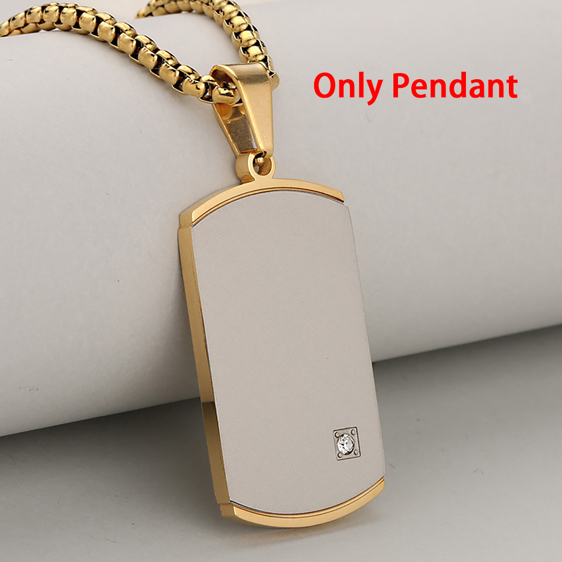 Pendentif en argent et or