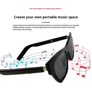 Fabricant source : Lunettes intelligentes IA pour lunettes <span class=keywords><strong>de</strong></span> soleil, branches fines et légères, monture TR90+ABS, traduction IA, musique, appels, protection UV - Product Image 3