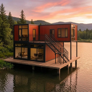 Contenedor Portátil Tipo Cápsula Espacial, Contenedores Modulares Prefabricados de Estructura de Acero, Casa Prefabricada Multifuncional de Estructura de Acero - Product Image 1