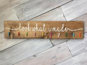 Affiche murale en <span class=keywords><strong>bois</strong></span> pour enfants, signes vintage personnalisés, rustiques - Product Image 4