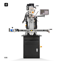 Tour CNC de haute précision X35 pour usinage des métaux, fraisage de bout, table de 20 mm, 840x210 mm, broche MT3