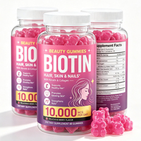 Gomitas de Biotina de Alta Potencia, Suplemento de Vitamina B7, Sabor a Bayas, Fórmula Nutricional Vegana, Bienestar del Cabello, Piel y Uñas