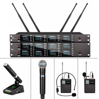 Récepteur de microphone sans fil True Diversity 1-vers-4 et 1-vers-8 pour performances scéniques, chant KTV et conférences