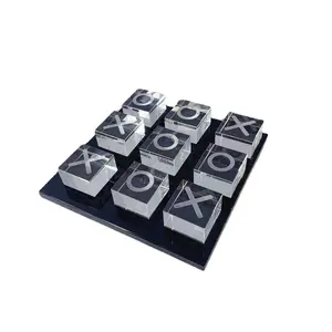 Modern Tic Tac Toe oyunu dekoratif Tic Tac Toe, masa üstü dekorasyonları, X/O kurulu ev dekor oturma odası için