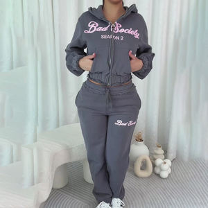 Sudadera con Capucha de Algodón Grueso de 500 Gsm, Estilo Urbano, Bordada, para Mujer, Talla Grande, Unisex, con Logotipo Personalizado, Sudadera con Capucha Lisa para Mujer - Product Image 2