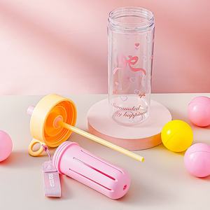 780ml 2025 été adulte étudiant enfants en plastique paille tasse bouteille <span class=keywords><strong>d</strong></span>'eau avec filtre - Product Image 6