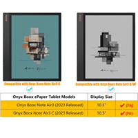 Étui ultra fin pour tablette E-Ink BOOX Note Air3 C/Note Air 3 10,3 pouces, noir et blanc, EPaper 2023 - Cuir PU premium, léger