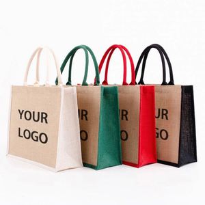 Advertising <b>Gifts</b> Wholesale High Quality Jute Tote Bags with Custom Printed logo - Product Image 1