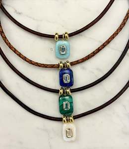 Leather Cord <strong>Necklace</strong> with Gemstone Charm for Women Layering <strong>Necklace</strong> <strong>Boho</strong> Style Natural Stone Pendant Jewelry Fashion Jewelry - Product Image 6