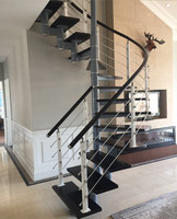 Escalier en colimaçon à poutre droite, gain de place pour petite maison, moderne, classique, durable, personnalisable