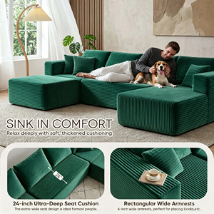 Sofá-Cama Nuvem Comprimido a Vácuo em Estoque nos EUA, Conjunto de Sofá Comprimido para Sala de Estar, Móveis para Casa - Product Image 3