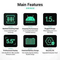 Komputer Genggam Tablet PC Android 5G Rug Pdas Pembaca Barcode 2D NFC 5000mAh Terminal Pengumpul Data Tersedia