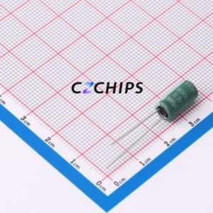 Condensador Electrolítico de Aluminio de Orificio Pasante RC6R3M331LO6.3*11TH-2B1Et, Orificio Pasante, D6.3xL11mm 330uF 20% 6.3V 6.3mm - Product Image 1