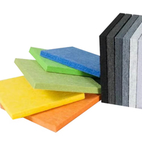 Panneaux acoustiques muraux personnalisés en PET 30 x 30 cm, feutre insonorisant en fibre de polyester pour la décoration intérieure de bureaux et studios