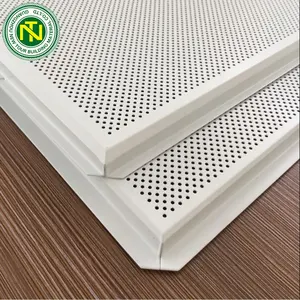 Square Contemporary Metal Ceilings for Decoration Acoustic Perforated Ceiling Aluminum 7 Days NEW TOUR False Ceiling 600*600mm