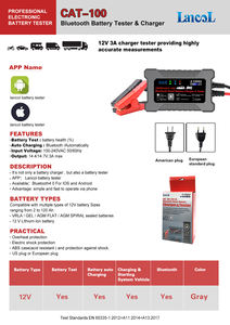 Test cihazı ile 12V 3A akıllı araba pil şarj cihazı-100 CE sertifikalı çoklu dil evrensel AC girişi - Product Image 6