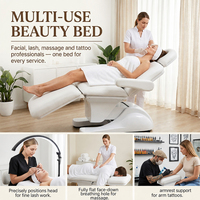 Table de massage professionnelle Master Electric Lift réglable et inclinable pour studio de cosmétiques, de piercings et de tatouages