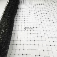 Filet de protection robuste en PP stabilisé anti-UV noir à mailles carrées KEEP BIRDS pour étangs, protection des fruits et légumes, service de découpe