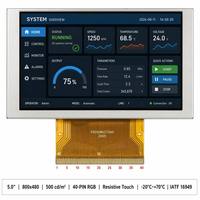 Module d'écran LCD TFT IPS 5,0 pouces 800x480, 500 nits de luminosité élevée, interface RGB 40 broches, remplacement 1:1, écran industriel, marque TMK