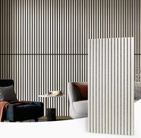 Panneaux acoustiques écologiques modernes en MDF avec finition placage 3D, absorbants le son, en polyester, 29 dB NRC, pour hôtel, école, hôpital, appartement