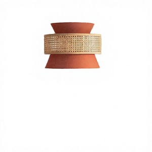 Rustic Rattan Farmhouse Pendant <b>Light</b> Fixture with Adjustable Height Energy Saving Wicker Shade Chandelier for <b>Dining</b> Room - Product Image 2