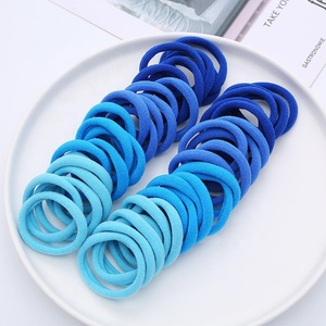 50 pièces d'élastiques à <span class=keywords><strong>cheveux</strong></span> sans couture, résistants et élastiques, style européen et américain, en polyester, couleur bonbon, pour queue de cheval, chouchous pour enfants, <span class=keywords><strong>anneaux</strong></span> à <span class=keywords><strong>cheveux</strong></span> - Product Image 5
