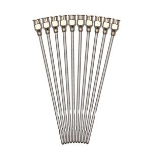 Agujas de infusión de ubre de acero inoxidable reutilizables de 25*100mm, jeringa veterinaria para perforación de cánula Roma médica/lechera/ganado - Product Image 1