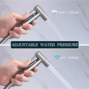 Wholesale Modern 304 Stainless Steel Wall-mounted Pressurized <strong>Toilet</strong> Spray Gun Set Nozzle Cleaner for Bathroom's Woman <strong>Washer</strong> - Product Image 2