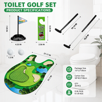 Mini jeu de golf de toilettes en PVC personnalisable, idéal pour l'intérieur, cadeau amusant et original pour adultes et enfants
