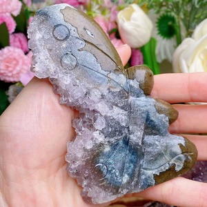 Natural Quartz Angel Reiki Healing Crystal fairy Realistic Amethyst Cluster Flower Faerie <strong>Chakra</strong> <strong>Stone</strong> for Gift - Product Image 4