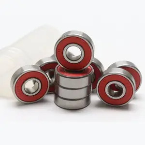 Cuscinetto a sfera con scanalatura profonda ABEC 9 rosso sigillo 608-2RS all'ingrosso skateboard cuscinetti 608RS scooter cuscinetto a sfera 608 2RS per Skate