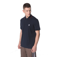 Polo de golf en coton de qualité supérieure, broderie noire et blanche, polo personnalisé pour homme