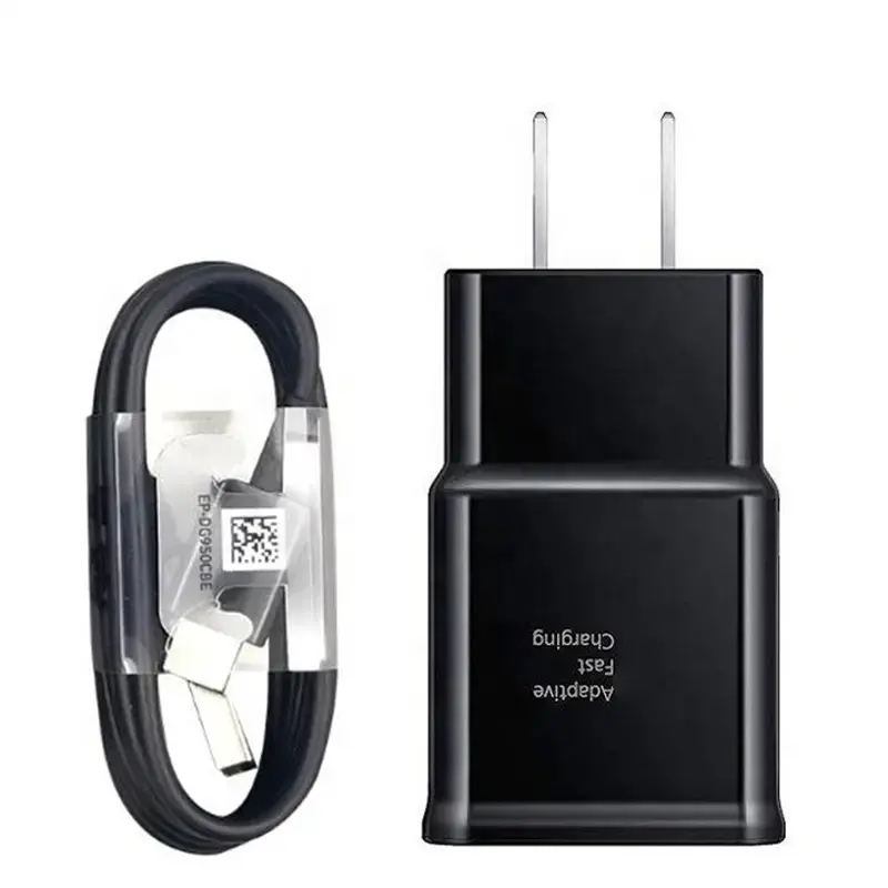 2 in 1 pack Fast Charger For samsung Galaxy S8 S9 Note 9 s10 15w c3.0 Travel Mobile Phone USB Wall Charge with type c cable