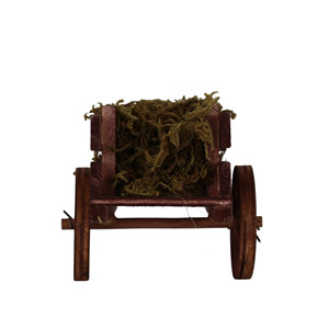 Accessoires de crèche en bois 15 x 7 x 6,5 cm Chariot avec chargement Décoration créative pour la maison (999944103103401) - Product Image 5