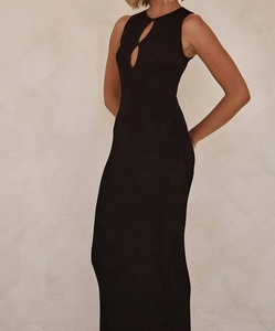 <span class=keywords><strong>Robe</strong></span> tendance pour femme, nouvelle collection, noire, décontractée, mi-longue, respirante, en coton et <span class=keywords><strong>lin</strong></span>, taille naturelle, antistatique, infroissable, idéale pour l'été - Product Image 4