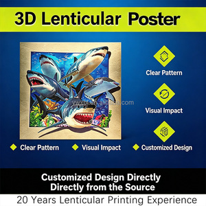 <span class=keywords><strong>Affiches</strong></span> murales 3D lenticulaires créatives à images changeantes, en plastique, paysages et animaux, pour cadeaux <span class=keywords><strong>de</strong></span> vacances et décoration intérieure - Product Image 1
