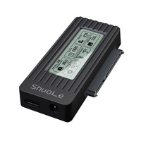 ShuoLe SATA a USB3.2/3.1/3.0 cavo 2.5/3.5 pollici adattatore disco rigido tipo c convertitore per SSD/HDD con schermo LCD