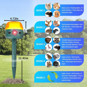 Repelente de animales solar ultrasónico Chingyoo para patio, repelente al aire libre de 5 modos con sensor de movimiento, luz intermitente - Product Image 3