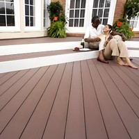 Dalles de terrasse WPC co-extrudées de 2e génération pour extérieur, perforées, creuses, antidérapantes, résistantes à l'humidité, pour jardin