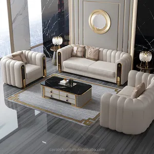 Luxe Moderne Lederen Sofa Set, Funiture Woonkamer Banken, Groot Huis Sofa Banken