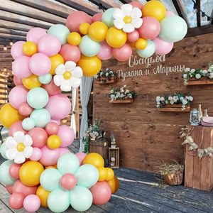 Set di palloncini per feste con margherita transfrontaliera <span class=keywords><strong>compleanno</strong></span> per bambini baby one-year-old daisy balloon arch balloon chain decoration - Product Image 3