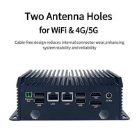 Fansız Endüstriyel Mini Bilgisayar Intel N95 5200U 6300U 7300U 8250U COM DC12V ODM Mini Bilgisayar Win10 Linux Destekli